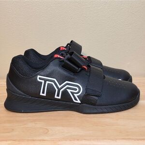 TYR L-1 Lifter Weightlifting Shoes Black White Men's Size 9 Women's 10.5